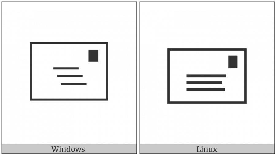 Stamped Envelope on various operating systems