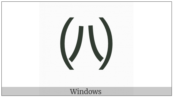 Parenthesized Ideograph Eight on various operating systems