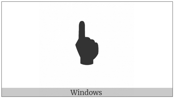Black Up Pointing Backhand Index on various operating systems