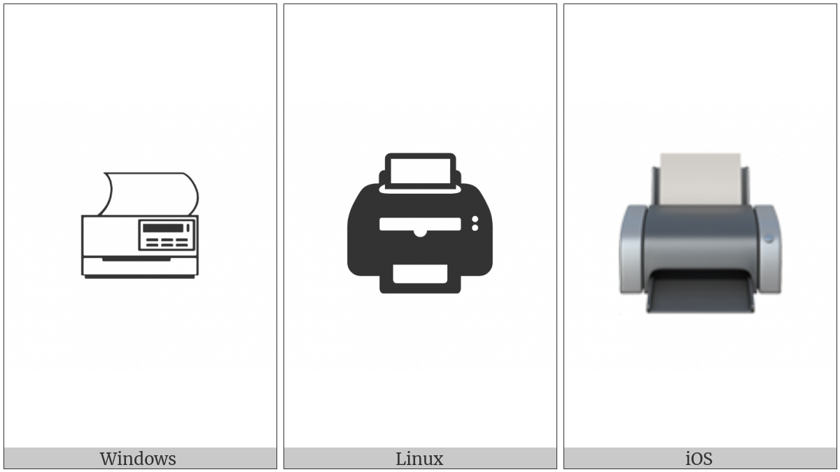 Printer on various operating systems