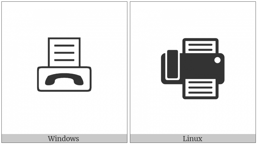 Fax Icon on various operating systems