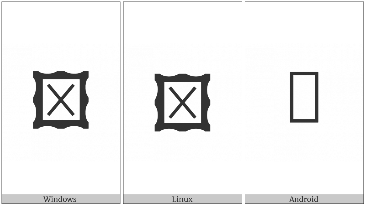Frame With An X on various operating systems
