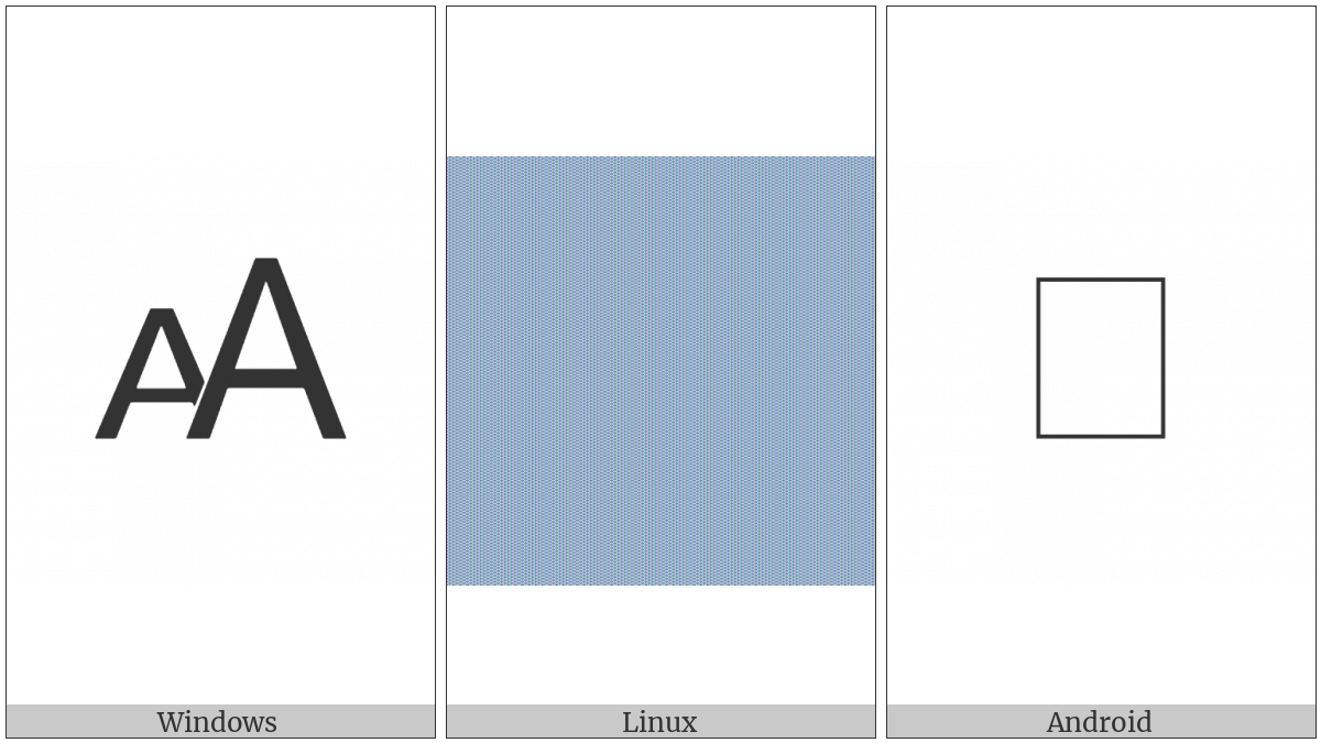 Increase Font Size Symbol on various operating systems