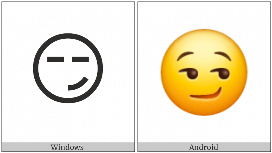 Smirking Face on various operating systems