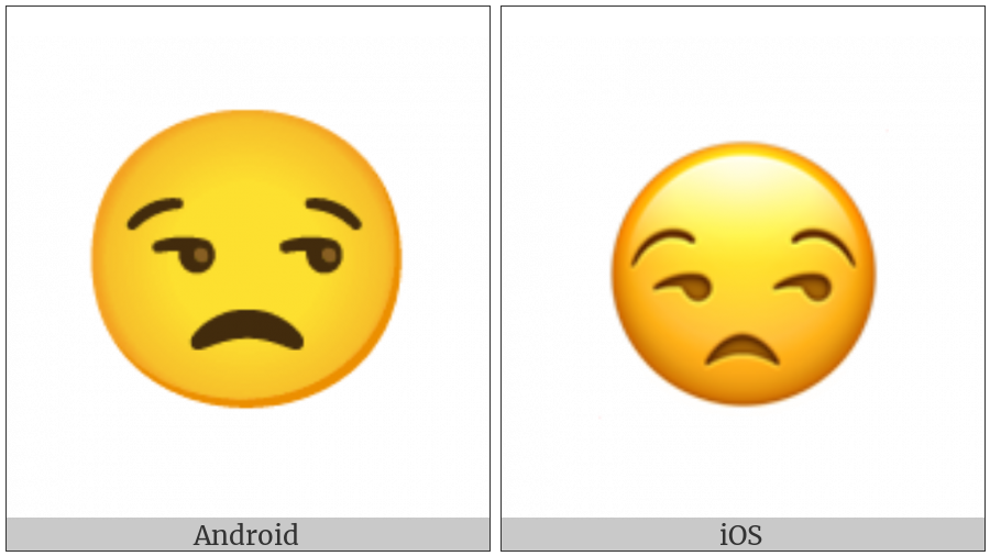 Unamused Face on various operating systems