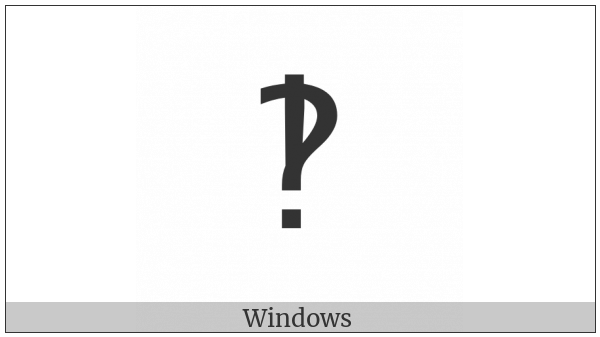 Sans-Serif Interrobang Ornament on various operating systems