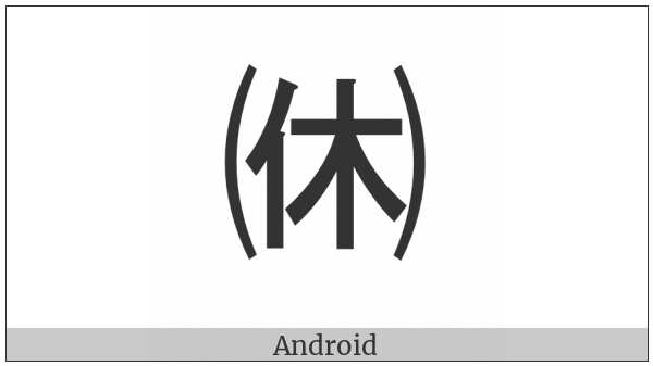Parenthesized Ideograph Rest on various operating systems