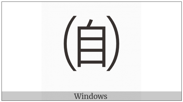 Parenthesized Ideograph Self on various operating systems