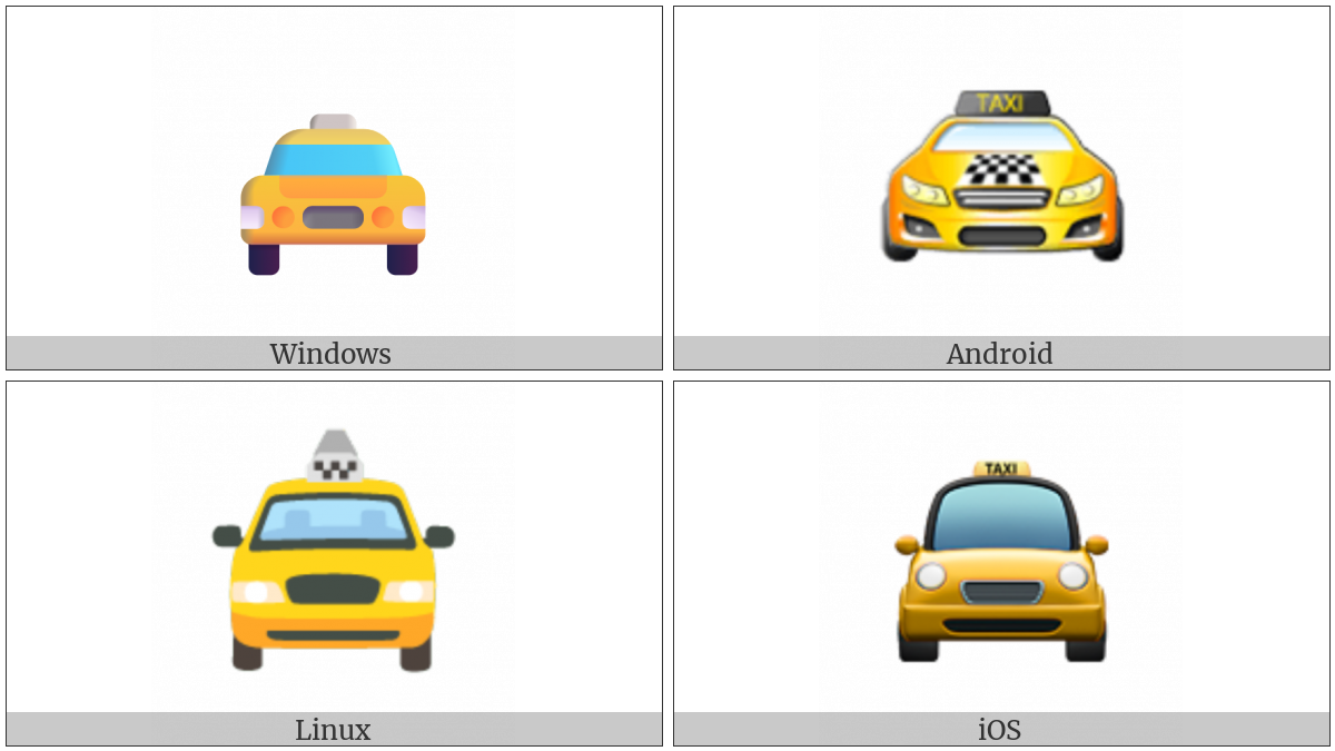 Oncoming Taxi on various operating systems