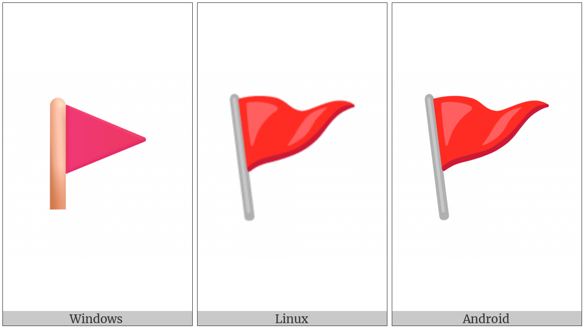 Triangular Flag On Post on various operating systems