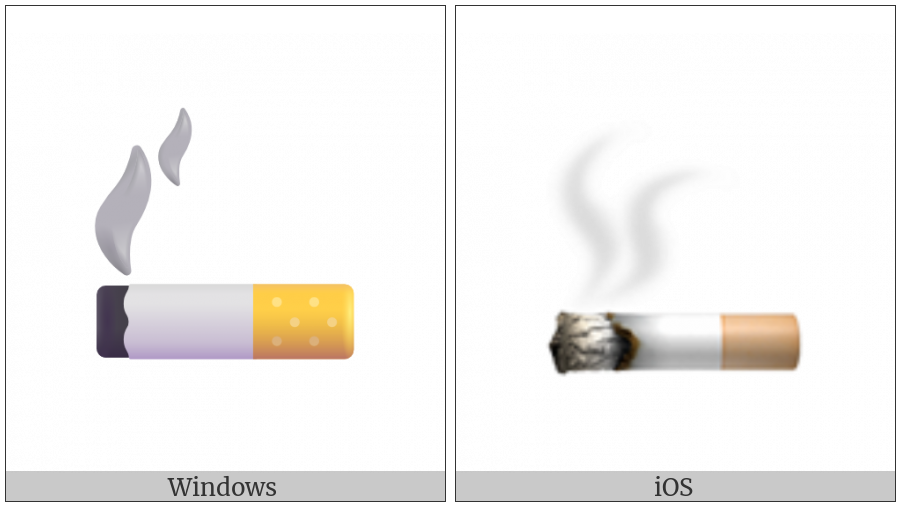 Smoking Symbol on various operating systems