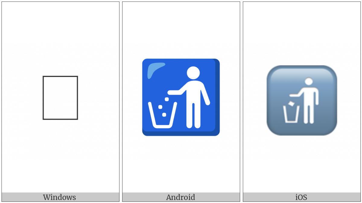 Put Litter In Its Place Symbol on various operating systems