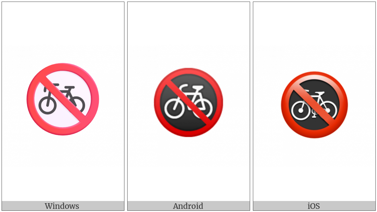 No Bicycles on various operating systems