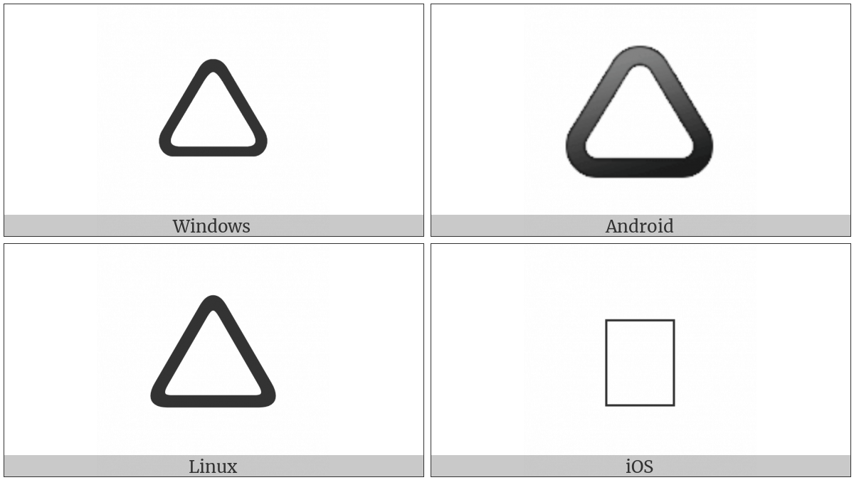 Triangle With Rounded Corners on various operating systems