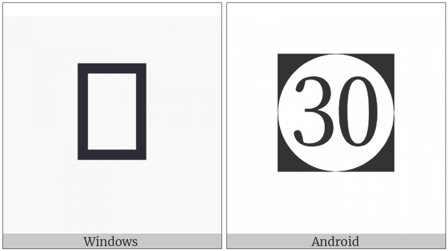 Circled Number Thirty On Black Square on various operating systems
