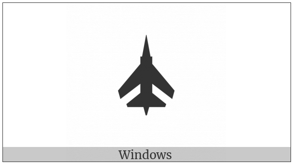 Up-Pointing Military Airplane on various operating systems