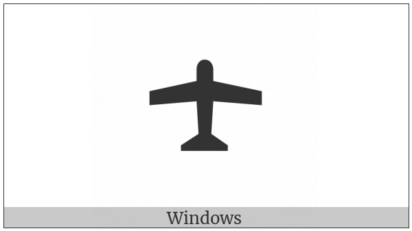 Up-Pointing Small Airplane on various operating systems