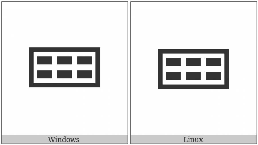 Alchemical Symbol For Powdered Brick on various operating systems