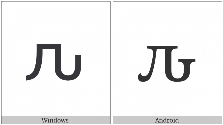 Cyrillic Small Letter Komi Lje on various operating systems