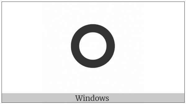 Bold White Circle on various operating systems