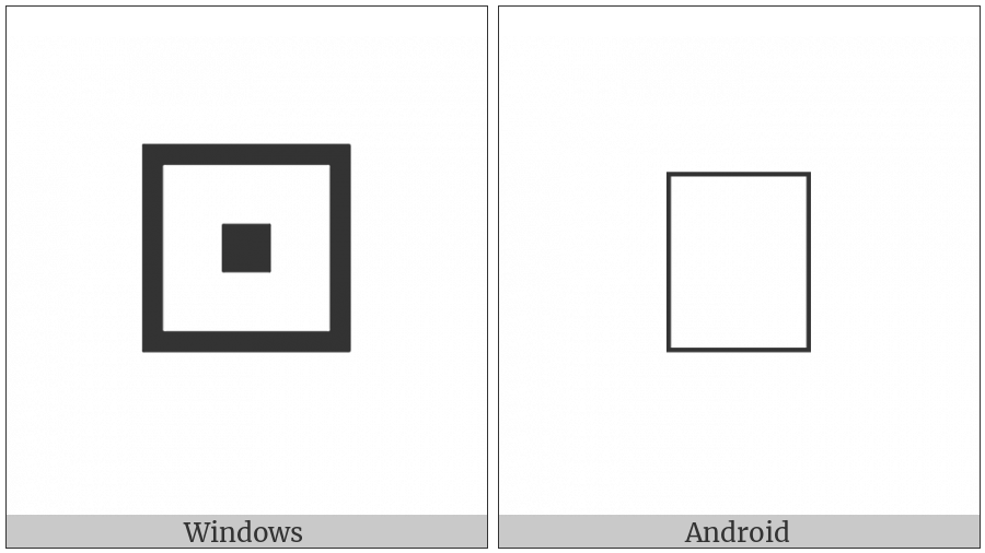 White Square Containing Black Very Small Square on various operating systems