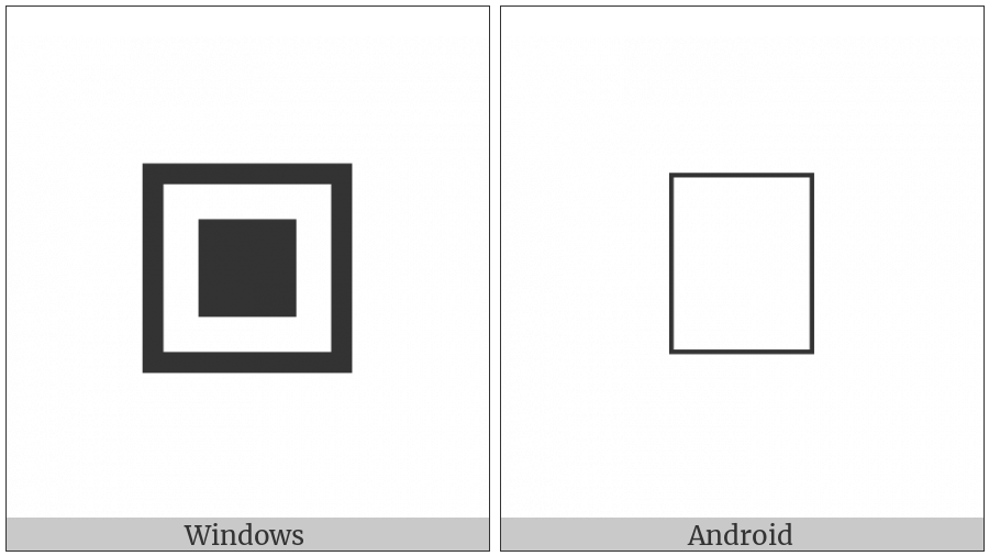 White Square Containing Black Medium Square on various operating systems