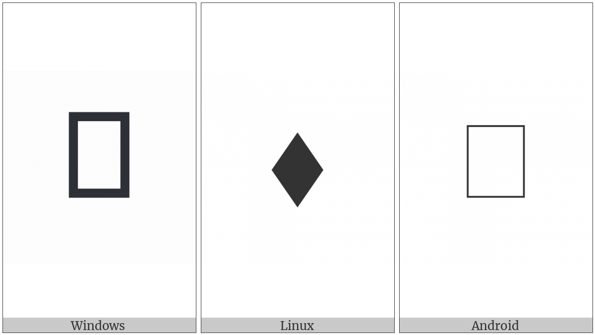 Black Medium Small Lozenge on various operating systems