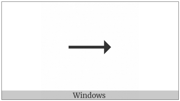 Rightwards Arrow With Small Triangle Arrowhead on various operating systems