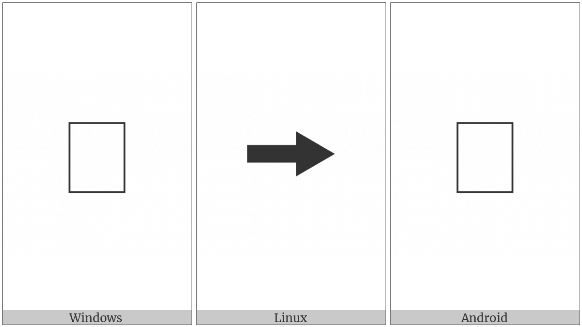 Heavy Rightwards Arrow With Equilateral Arrowhead on various operating systems