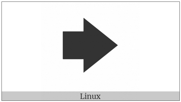 Rightwards Heavy Arrow on various operating systems