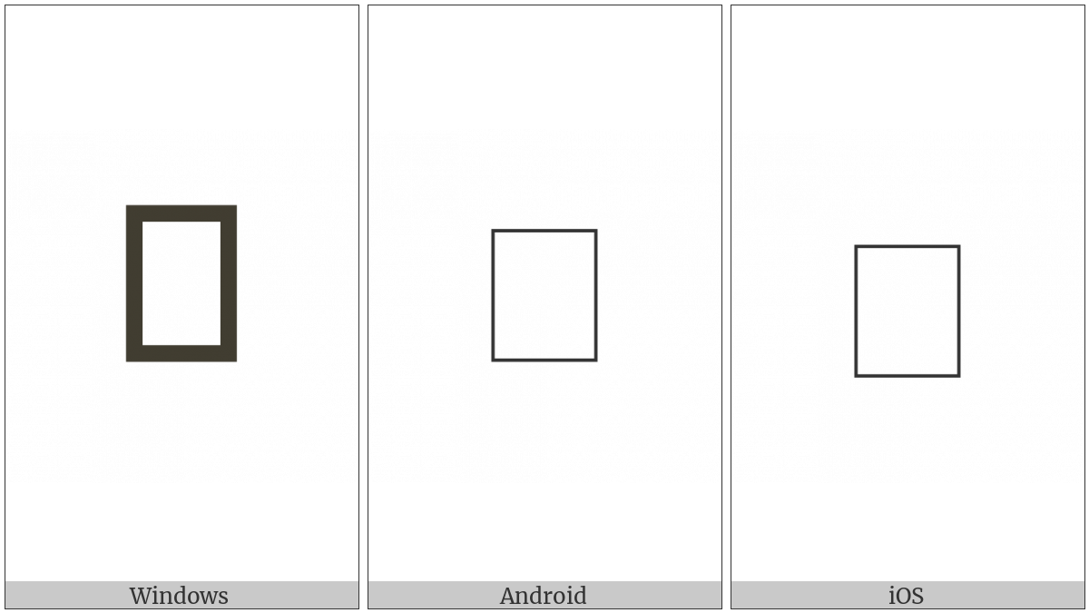 Leftwards Sans-Serif Arrow on various operating systems