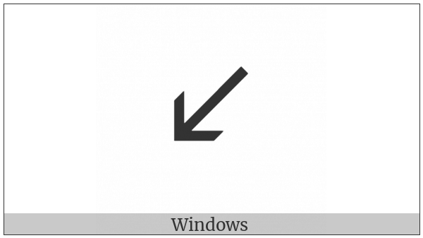South West Sans-Serif Arrow on various operating systems