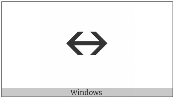 Left Right Sans-Serif Arrow on various operating systems