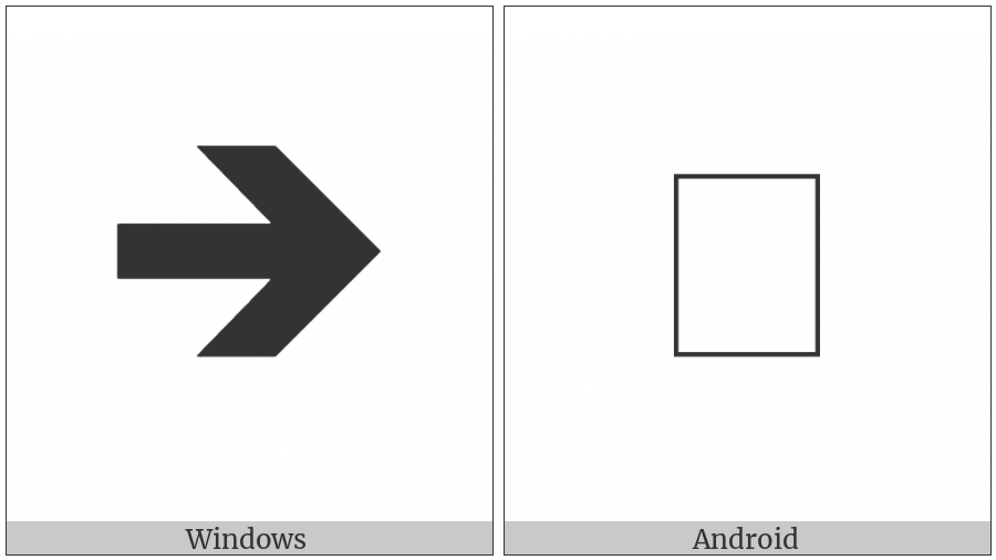 Wide-Headed Rightwards Heavy Barb Arrow on various operating systems