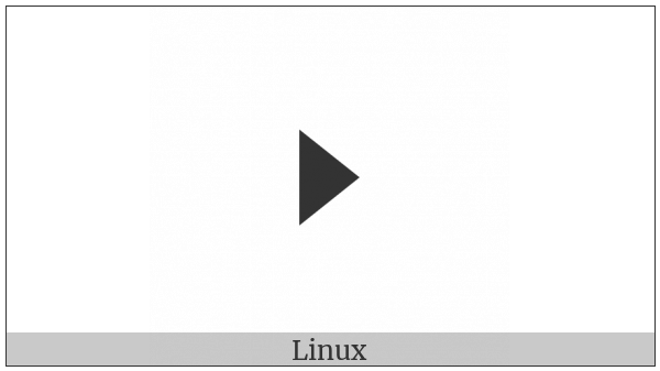Rightwards Triangle Arrowhead on various operating systems