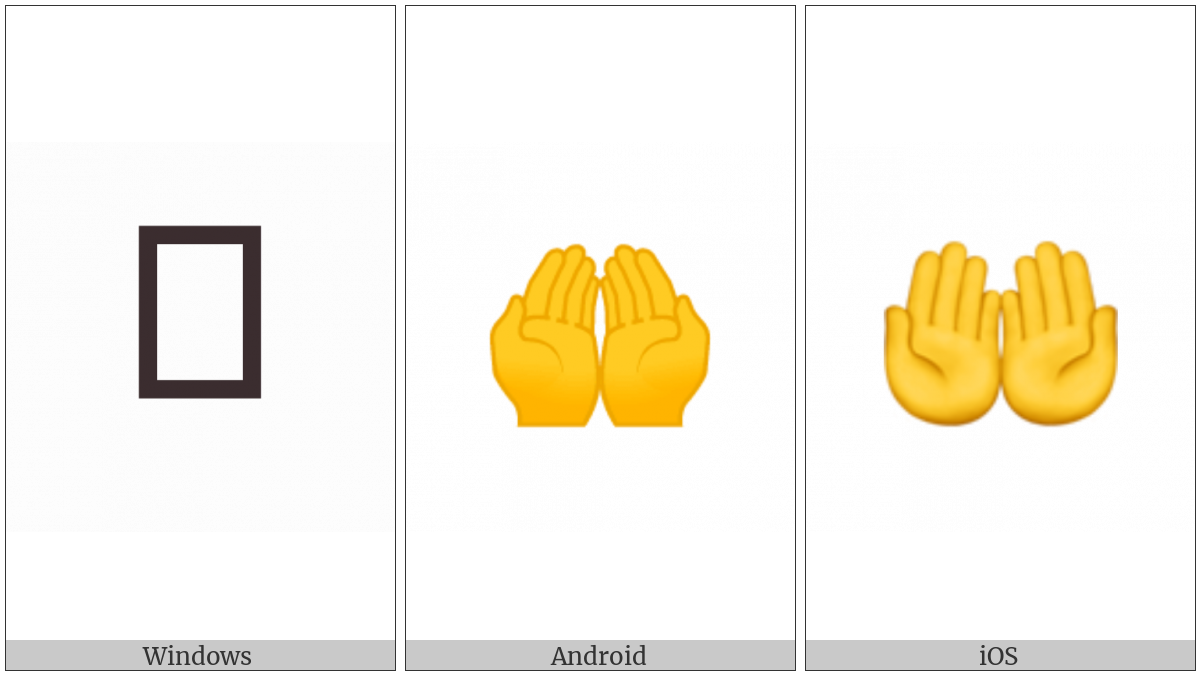 Palms Up Together on various operating systems