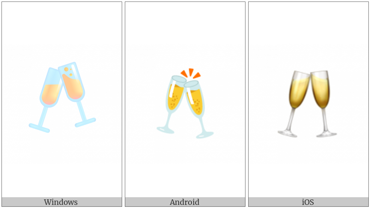 Clinking Glasses on various operating systems