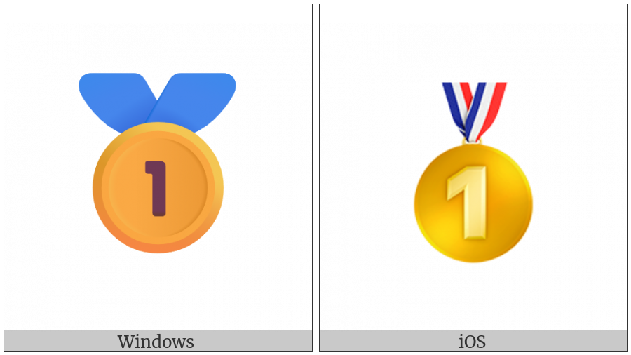 First Place Medal on various operating systems