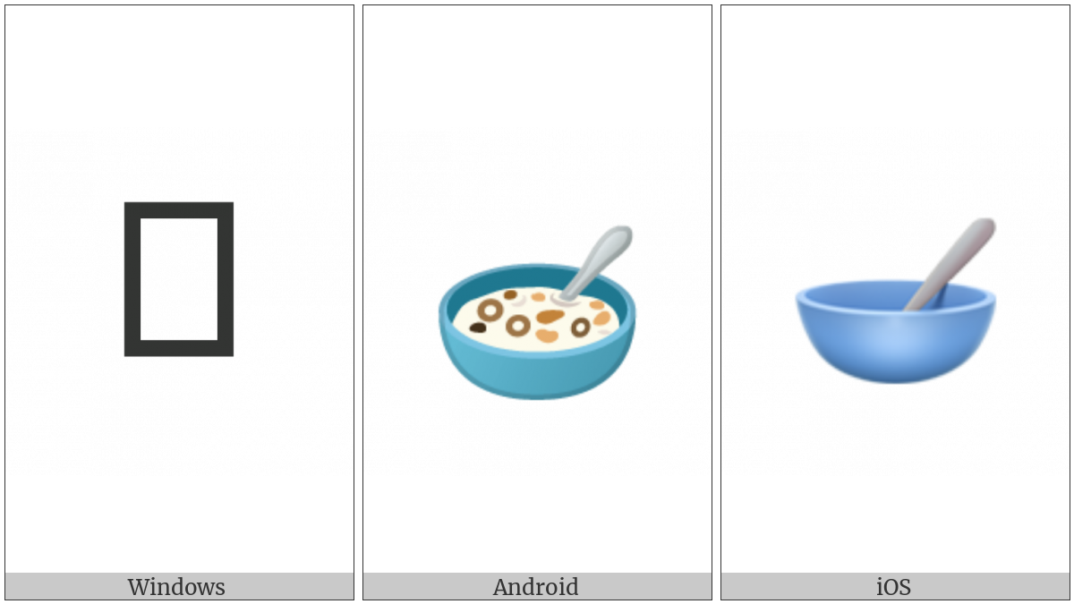 Bowl With Spoon on various operating systems