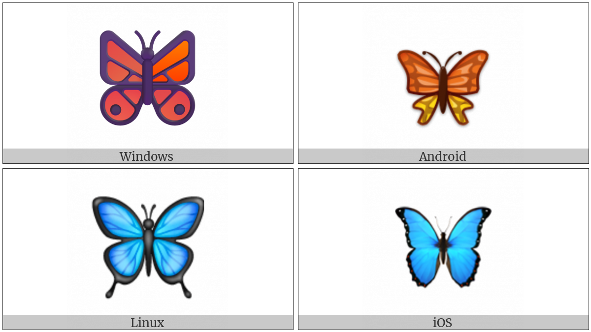 Butterfly on various operating systems