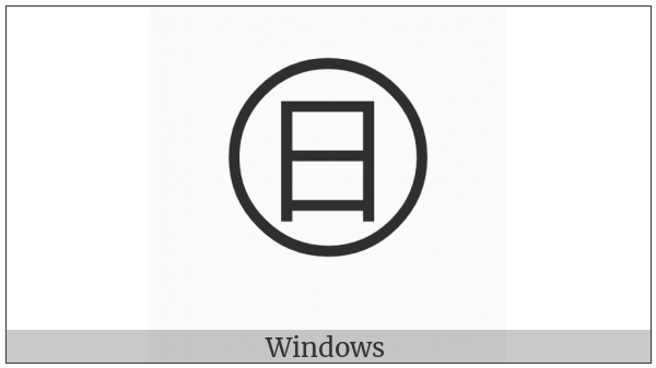Circled Ideograph Sun on various operating systems