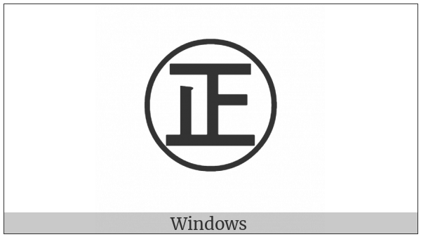 Circled Ideograph Correct on various operating systems