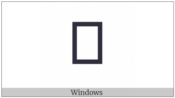 <Not A Character> on various operating systems