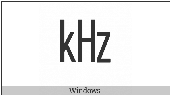 Square Khz on various operating systems