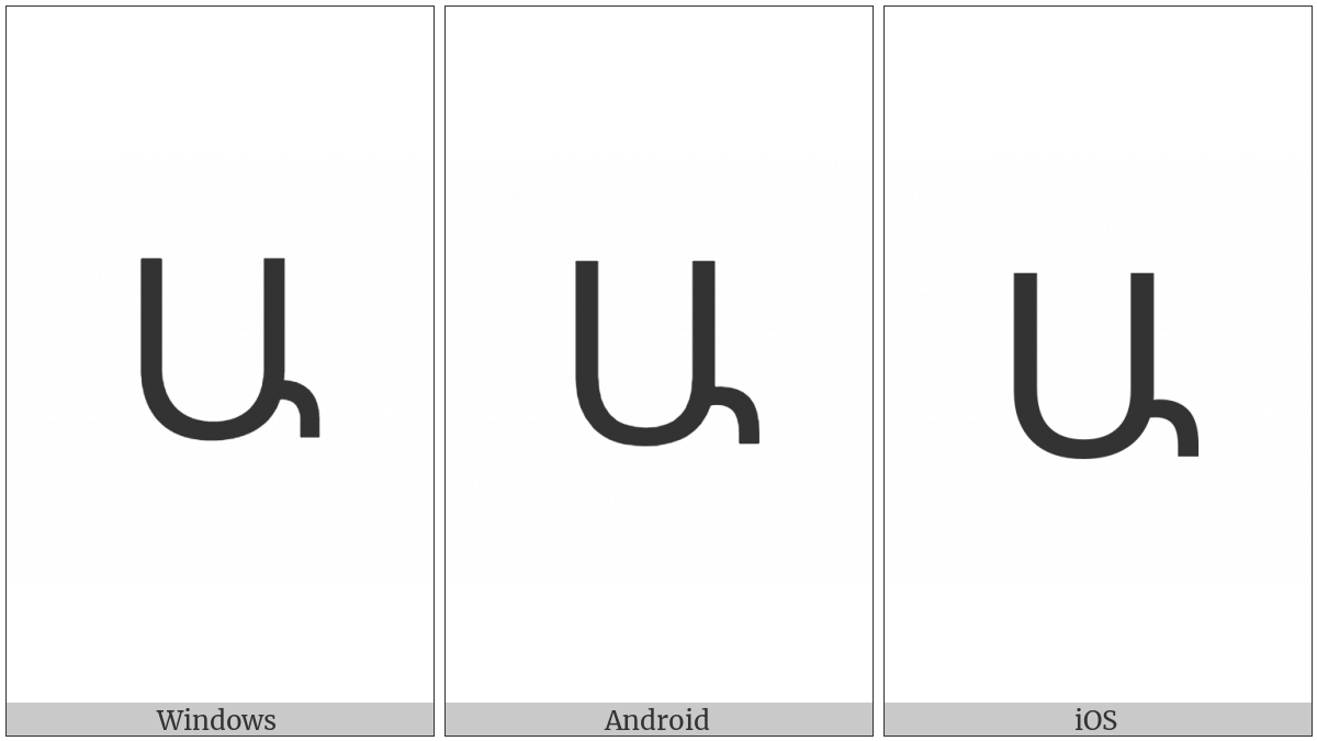 Armenian Capital Letter Ayb on various operating systems