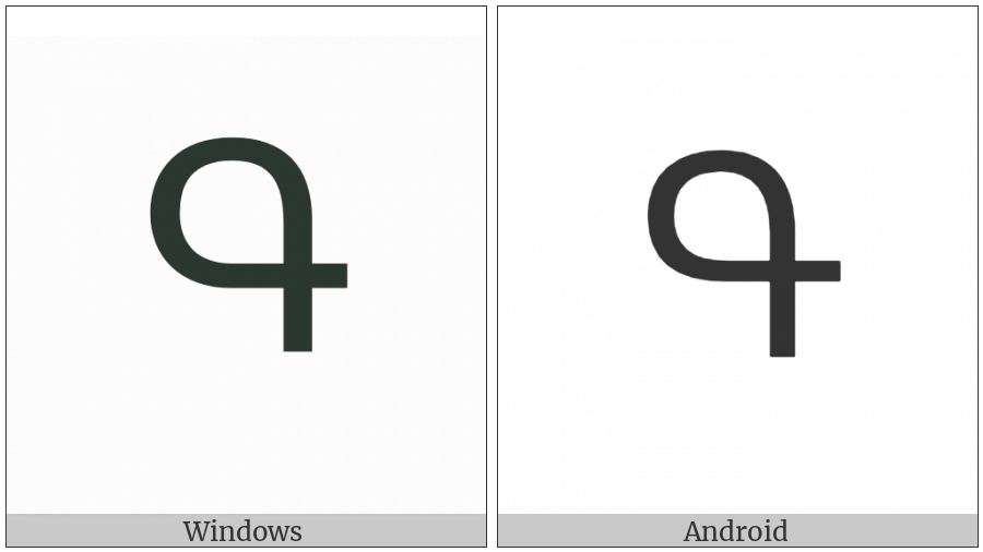 Armenian Capital Letter Gim on various operating systems