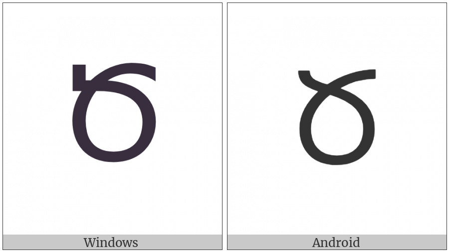 Armenian Capital Letter Ca on various operating systems