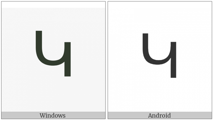 Armenian Capital Letter Ken on various operating systems