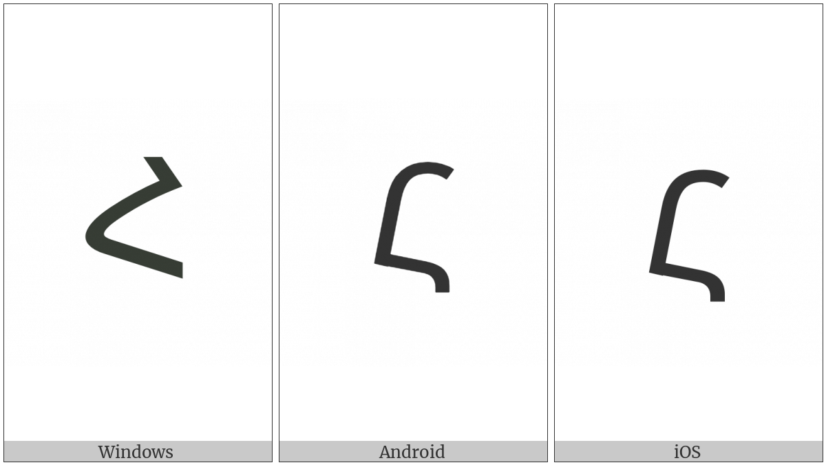 Armenian Capital Letter Ho on various operating systems