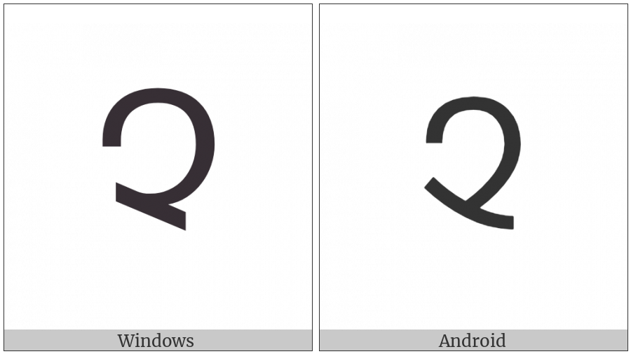Armenian Capital Letter Cha on various operating systems